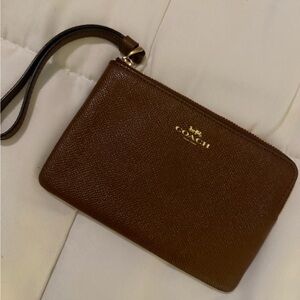 Coach Tan Leather Wristlet